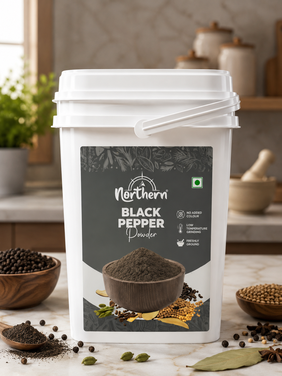 Black Pepper Powder, 500G Bucket